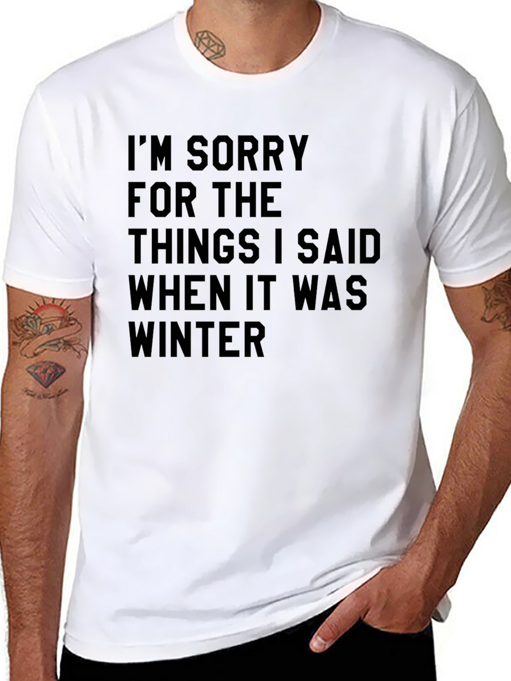 Funny Winter Apology T-Shirt Novelty Saying Tee