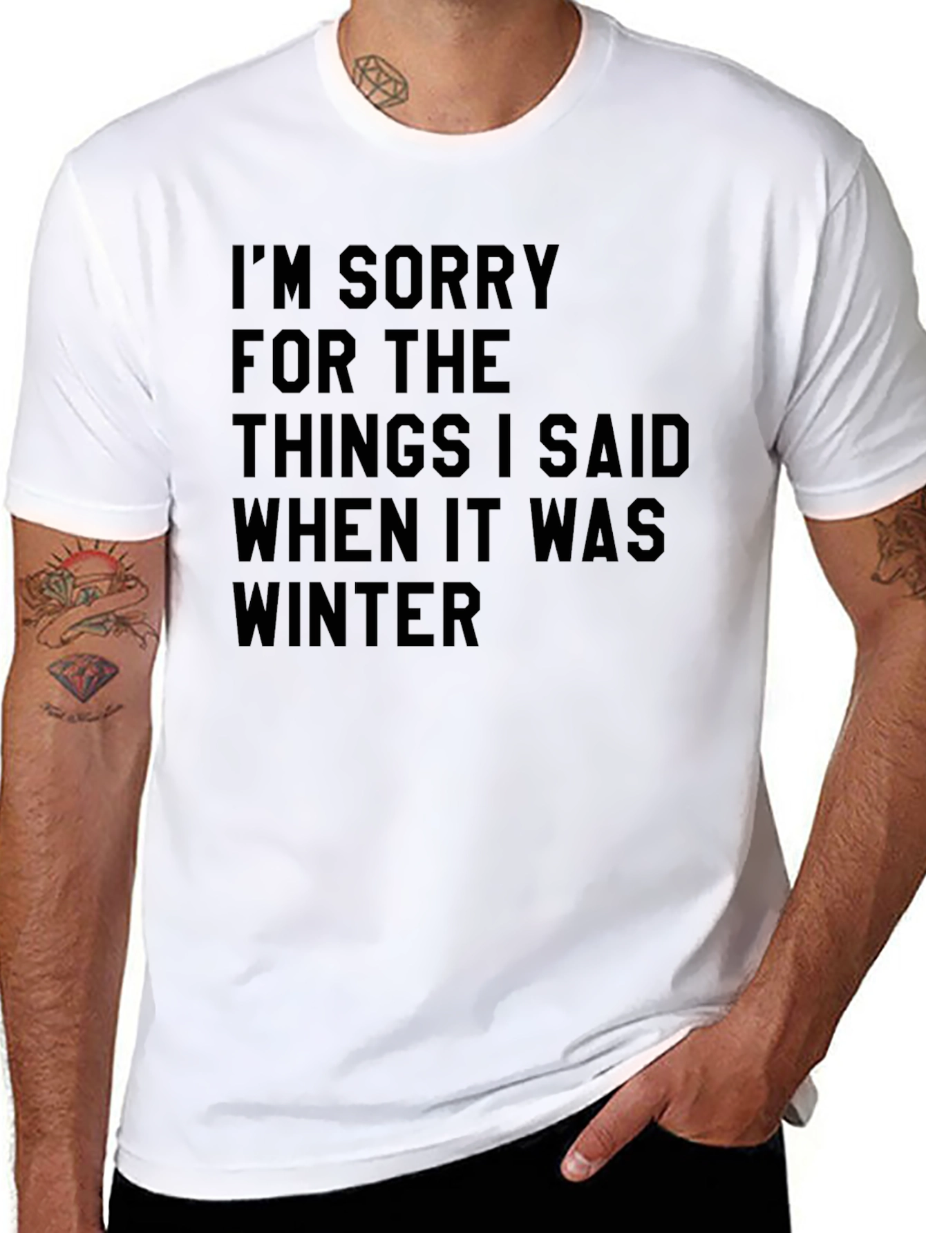 Funny Winter Apology T-Shirt Novelty Saying Tee
