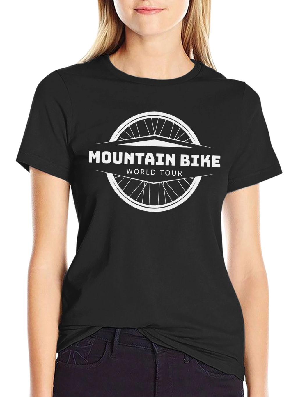 Mountain Bike World Tour Black Graphic T-Shirt