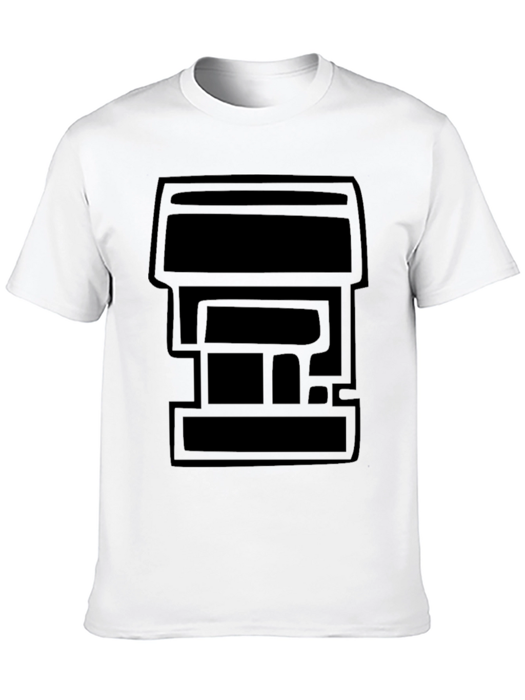 Modern Geometric Black T-Shirt