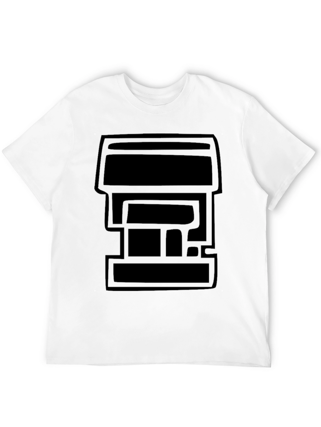 Modern Geometric Black T-Shirt
