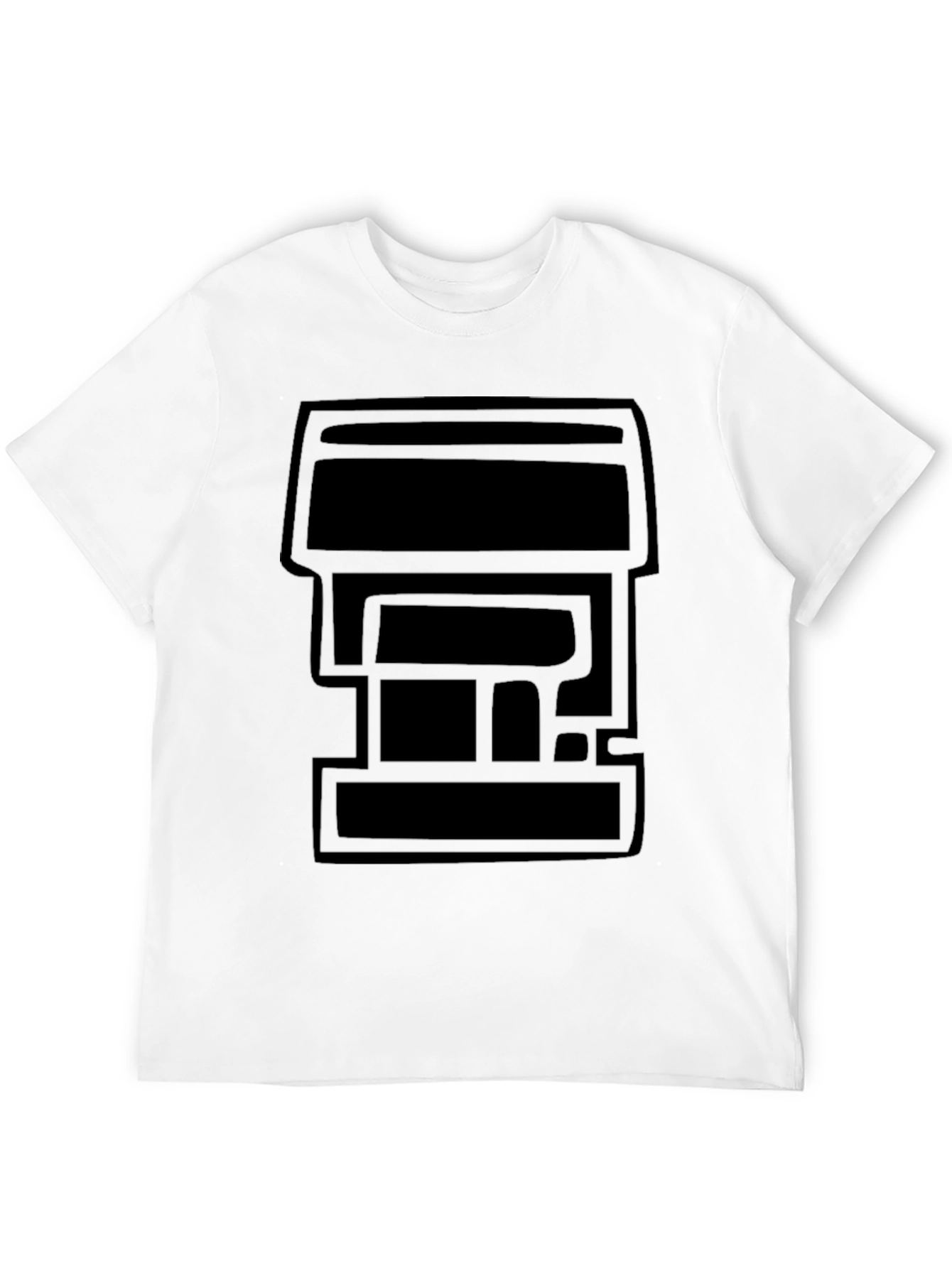 Modern Geometric Black T-Shirt