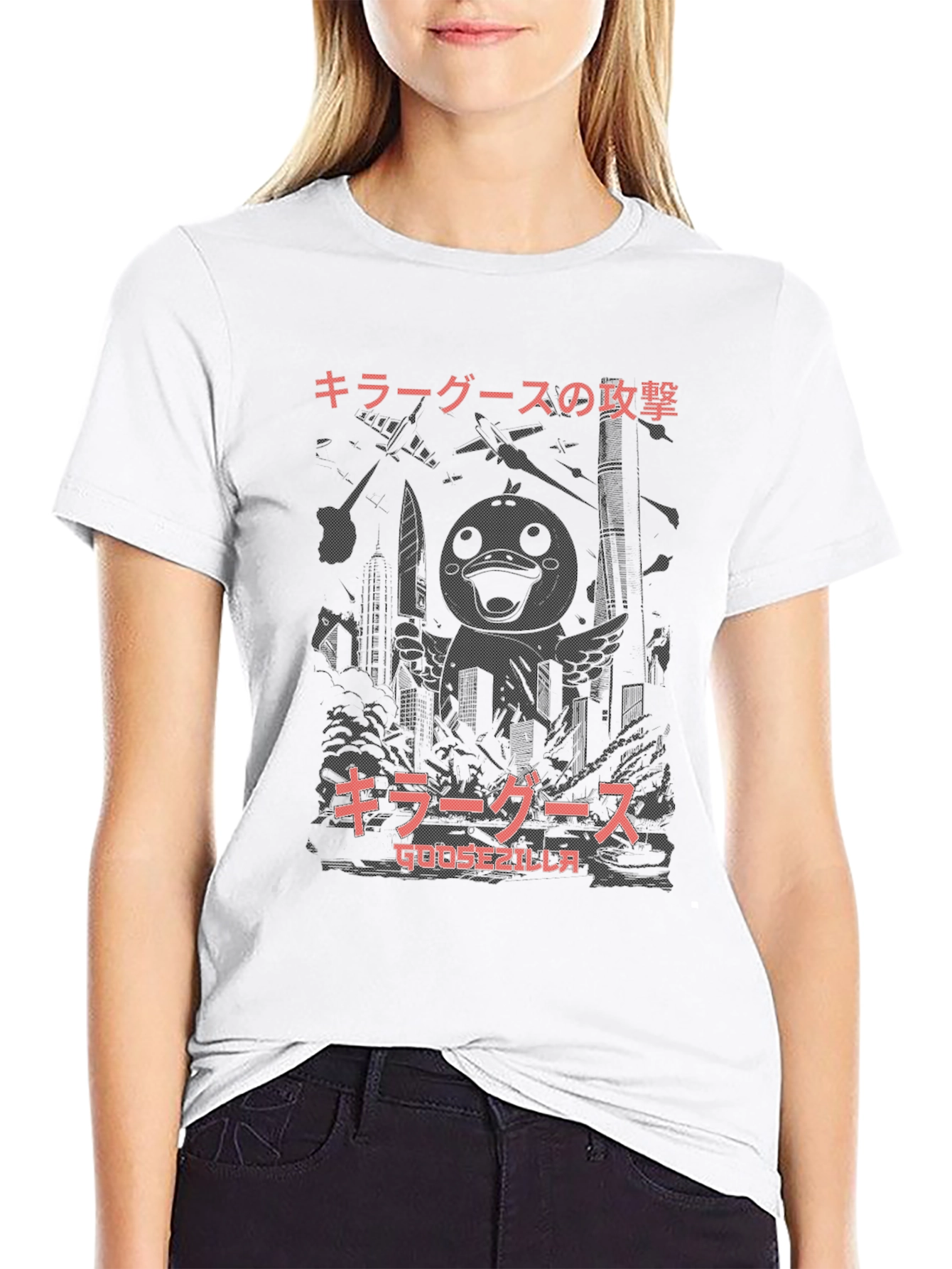 Goosezilla Graphic Tee - Killer Goose Attack T-Shirt