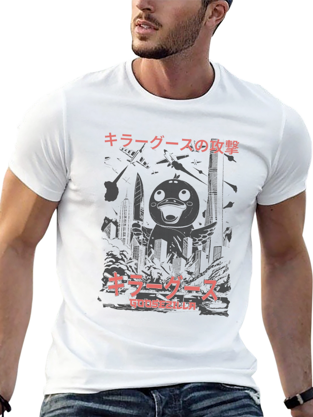 Goosezilla Graphic Tee - Killer Goose Attack T-Shirt