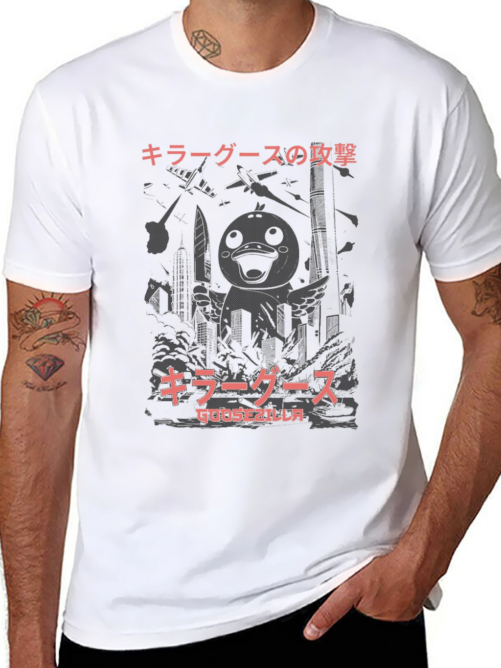 Goosezilla Graphic Tee - Killer Goose Attack T-Shirt