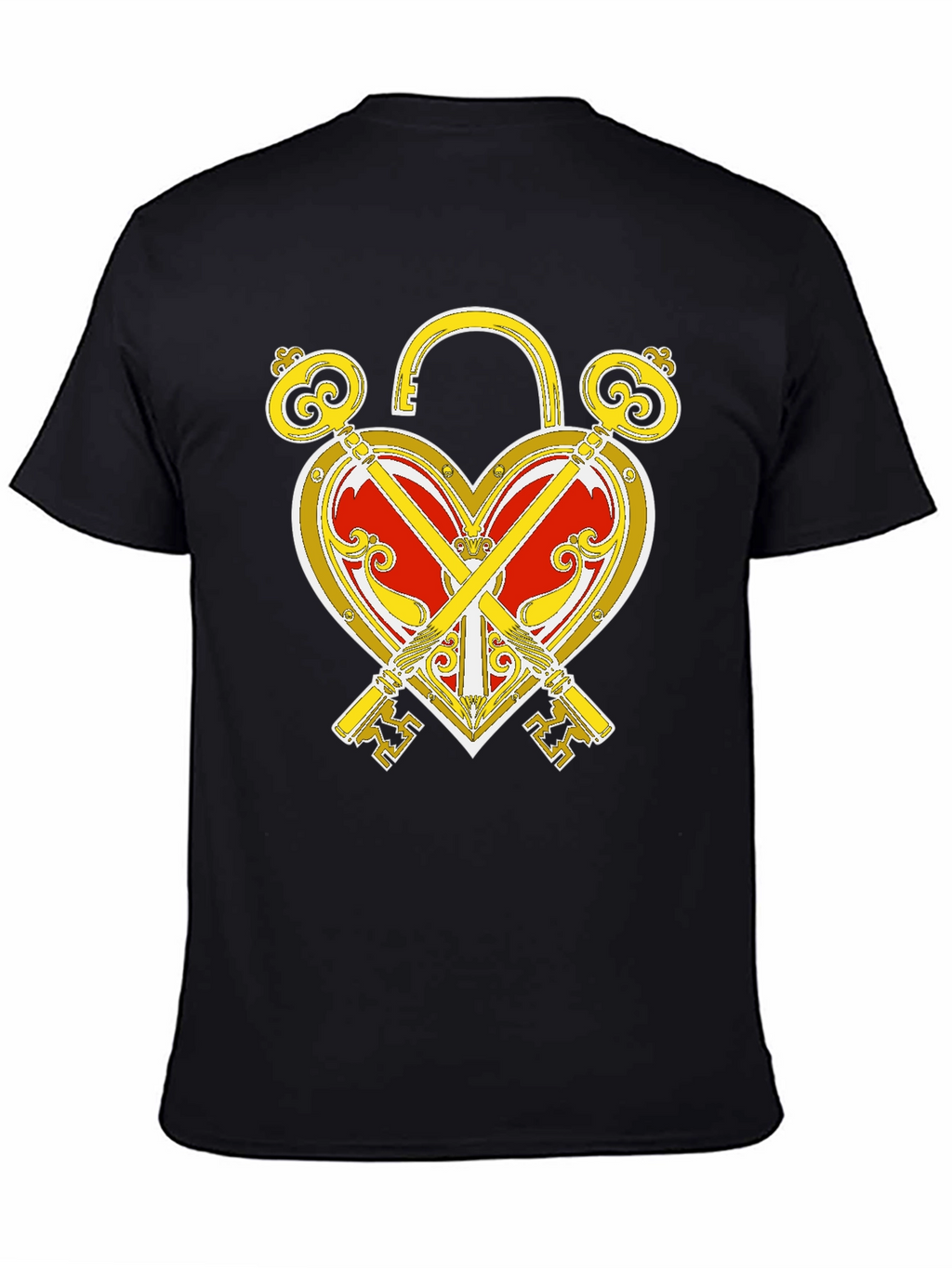 Heart Lock and Keys Graphic T-Shirt