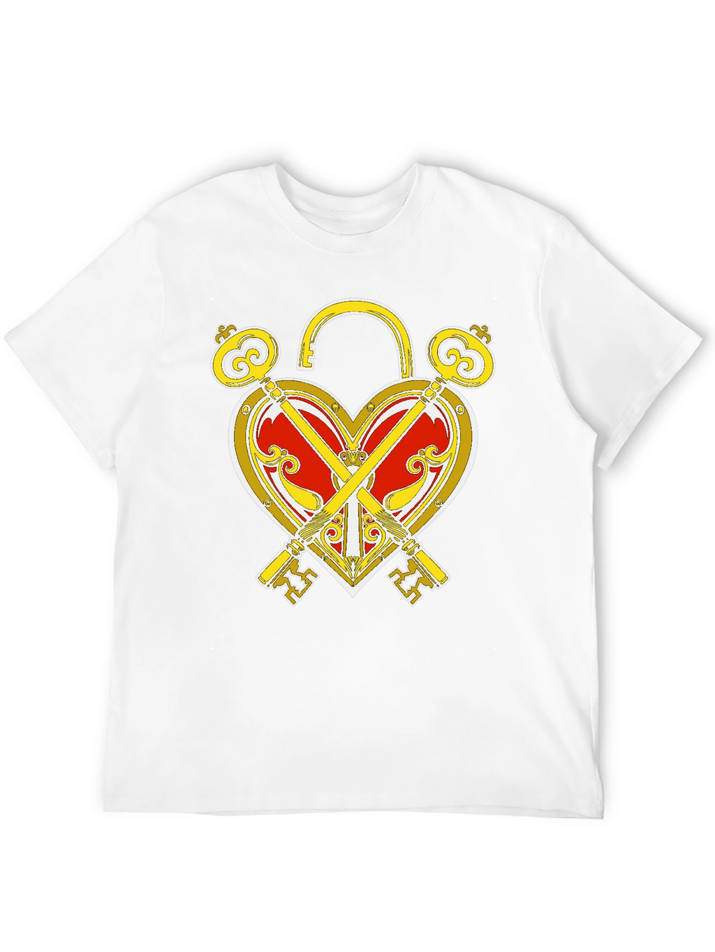 Heart Lock and Keys Graphic T-Shirt
