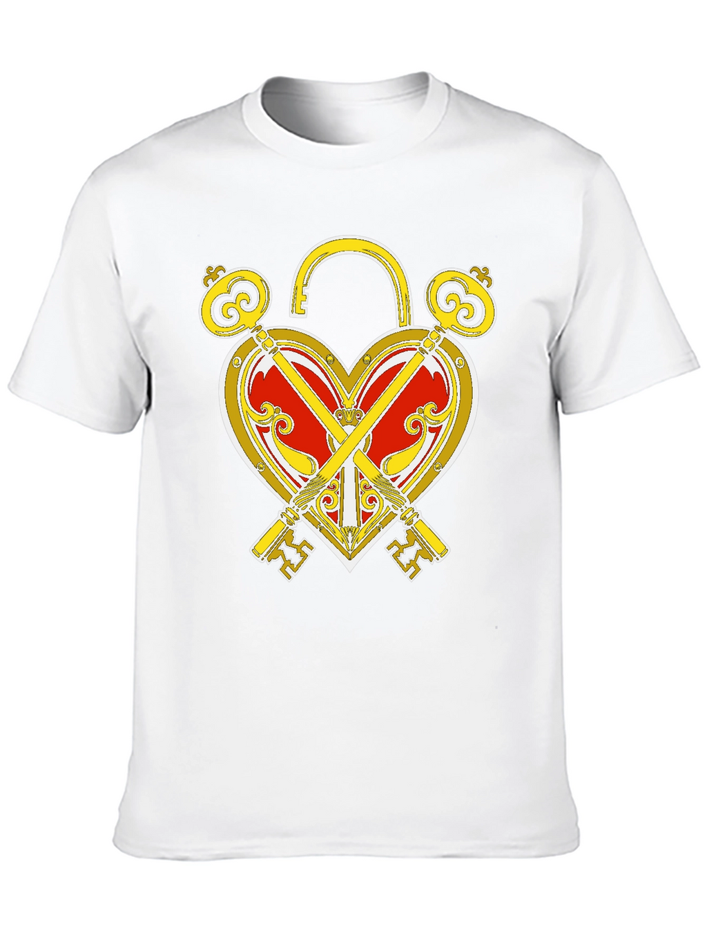 Heart Lock and Keys Graphic T-Shirt