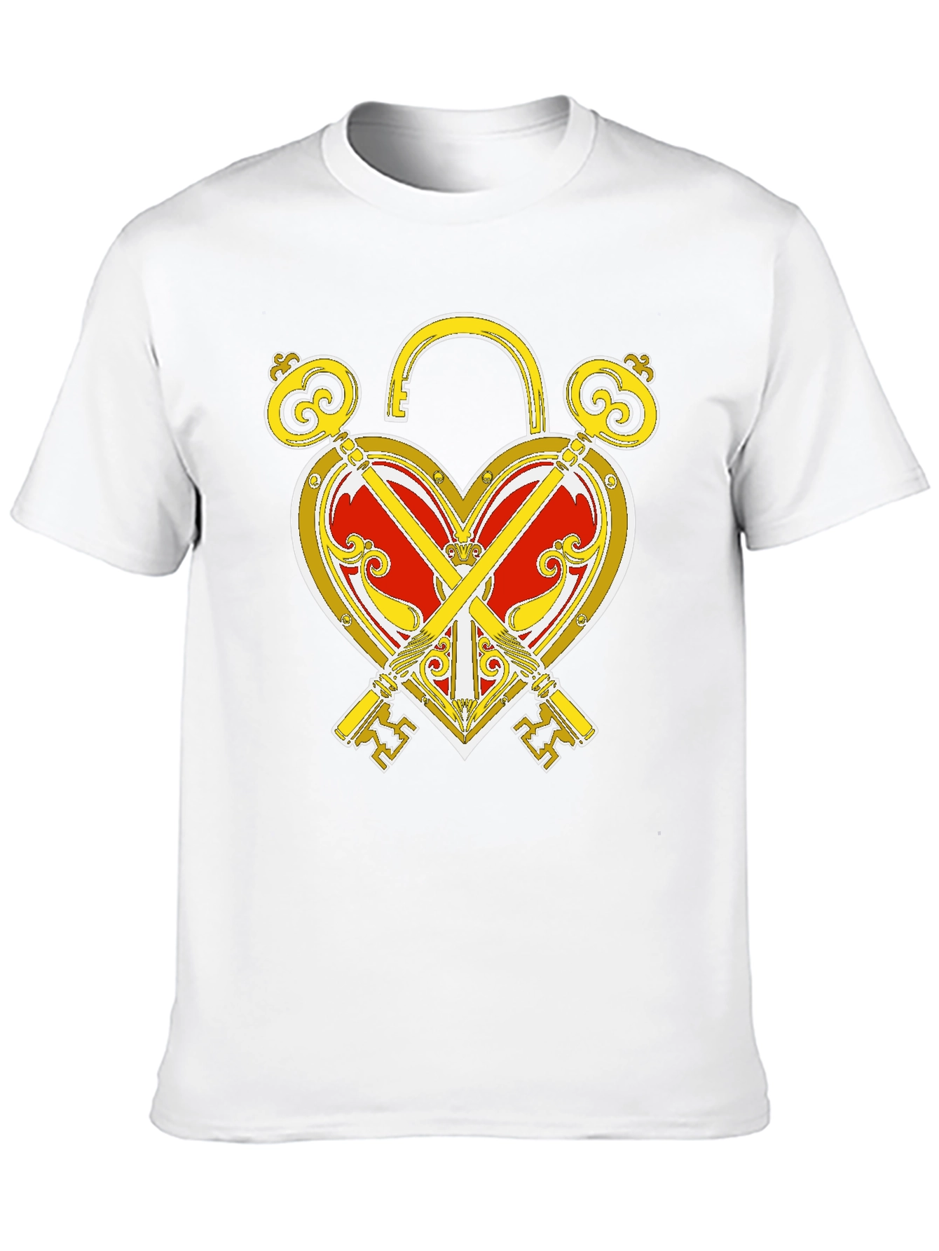 Heart Lock and Keys Graphic T-Shirt