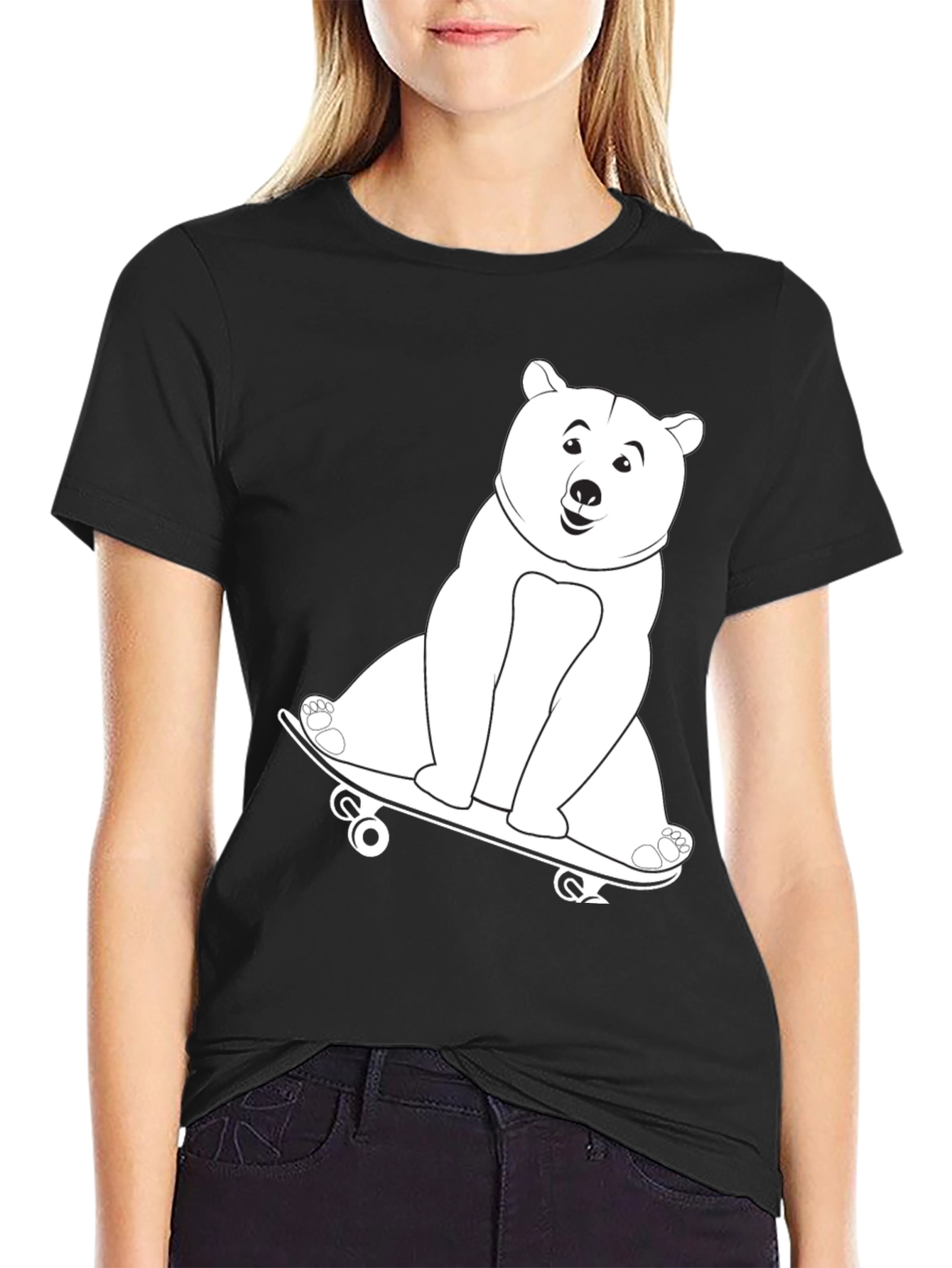 Cool Bear Skateboard Graphic T-Shirt