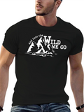 Wild We Go Graphic Tee - Black Cotton Blend