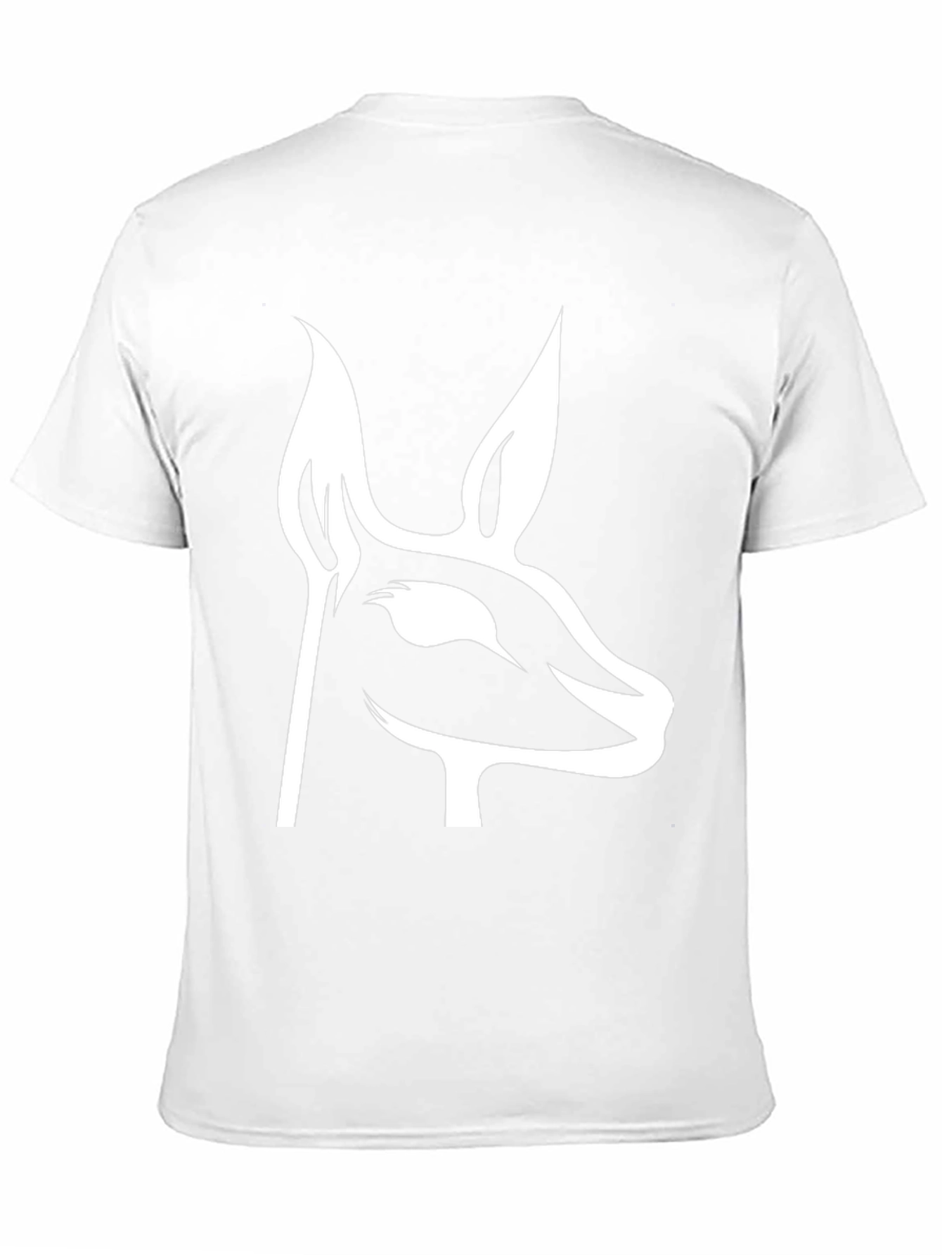 Modern Deer Silhouette Graphic Tee - Black