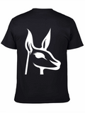 Modern Deer Silhouette Graphic Tee - Black