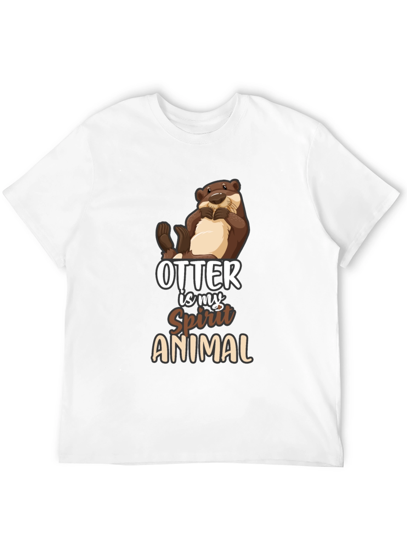 Otter Spirit Animal Black T-Shirt