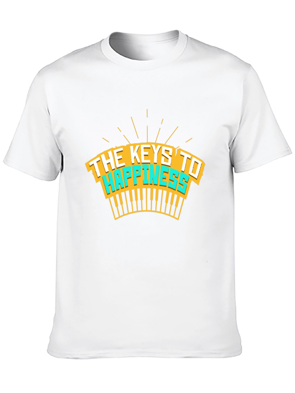 The Keys To Happiness T-Shirt - Musical Design