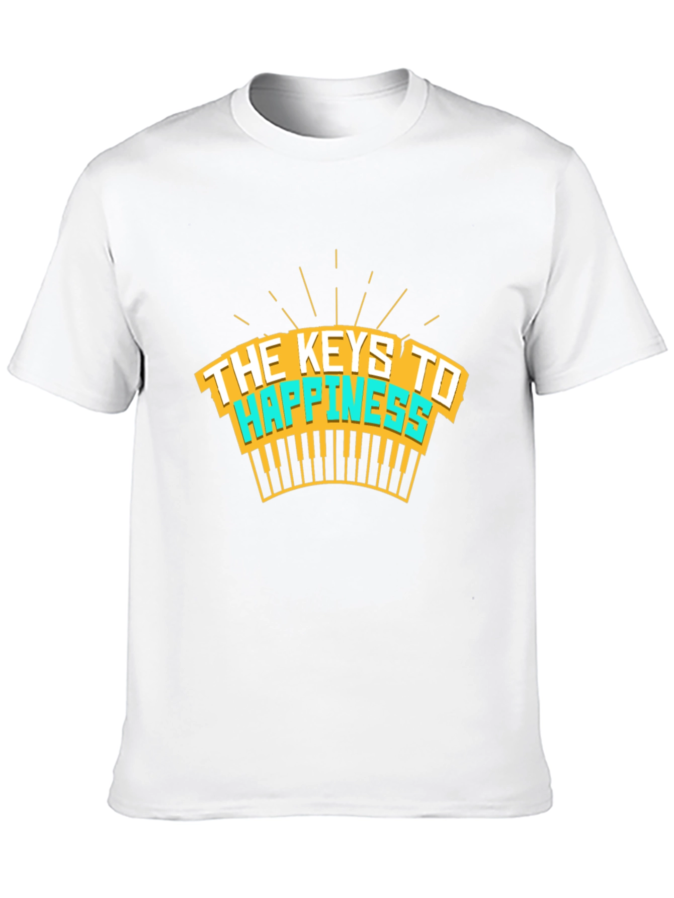 The Keys To Happiness T-Shirt - Musical Design