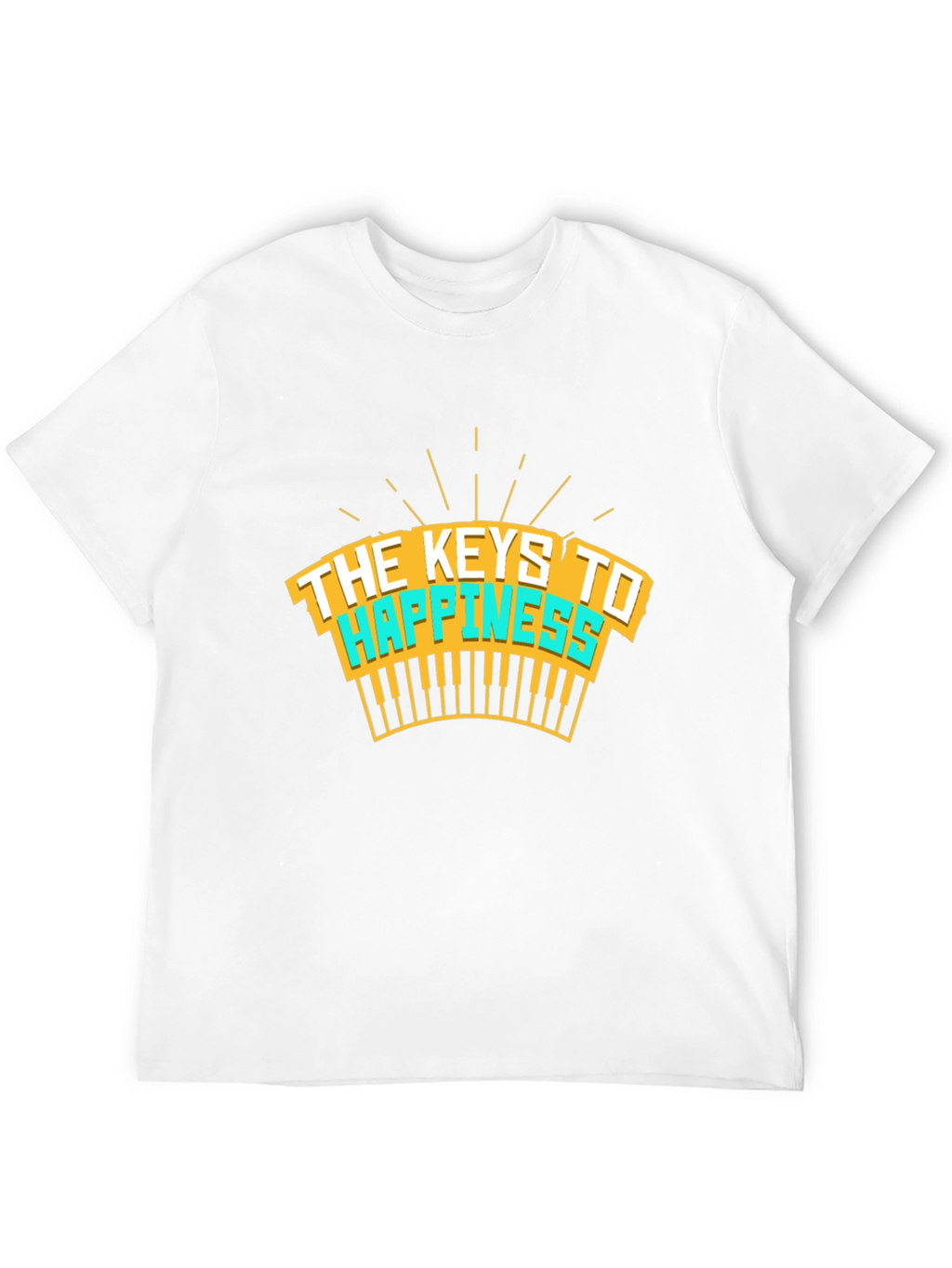 The Keys To Happiness T-Shirt - Musical Design