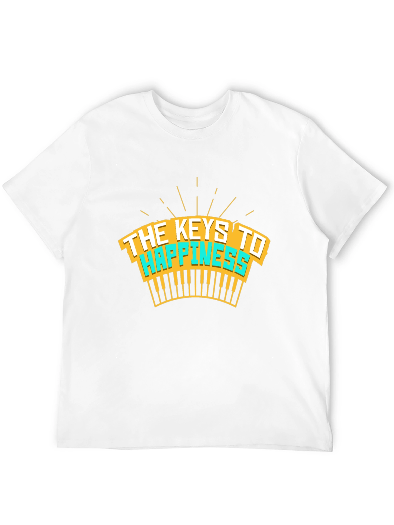 The Keys To Happiness T-Shirt - Musical Design