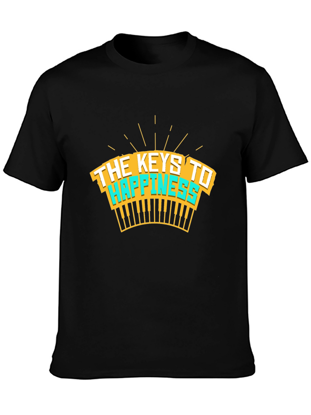The Keys To Happiness T-Shirt - Musical Design