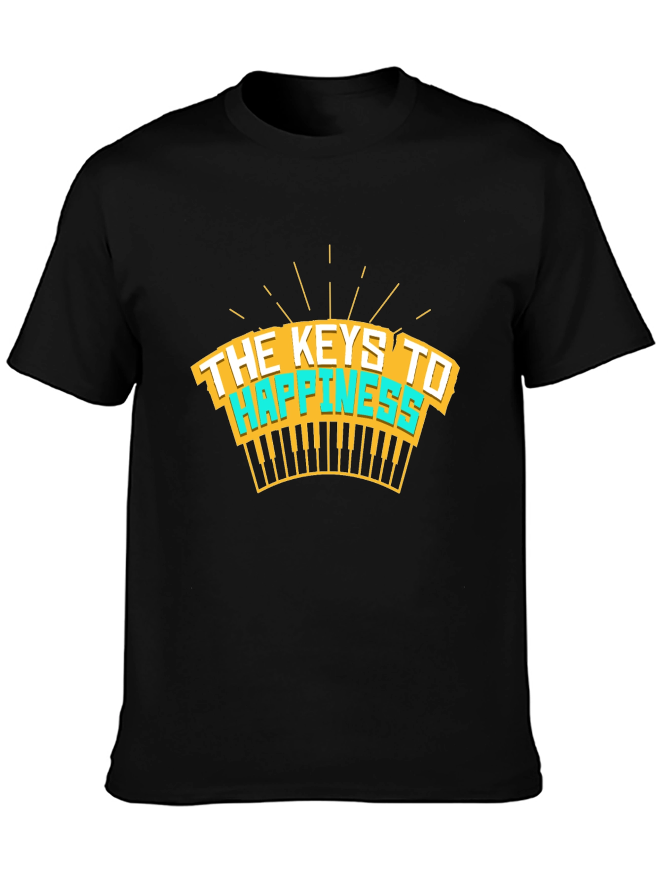 The Keys To Happiness T-Shirt - Musical Design