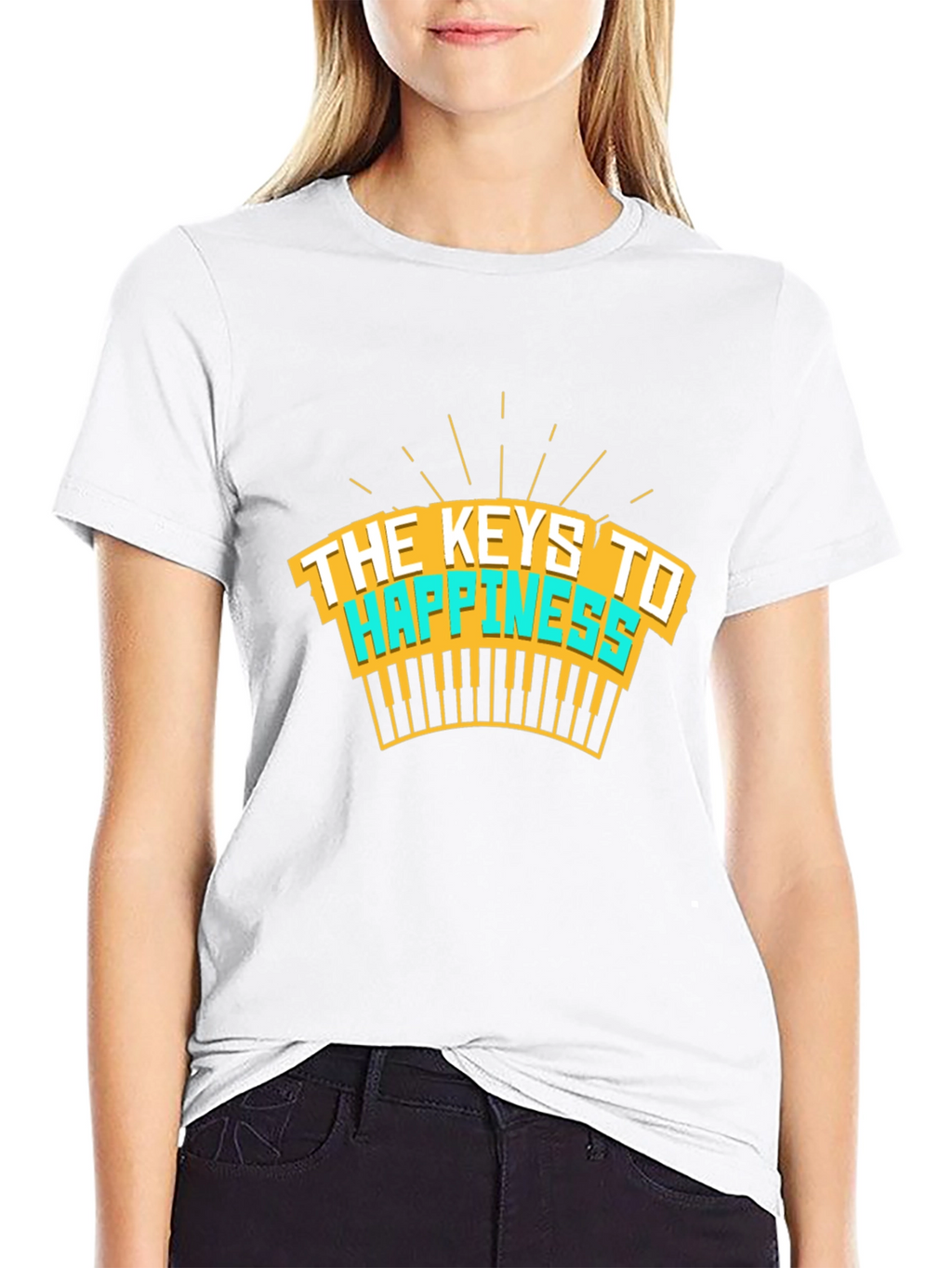 The Keys To Happiness T-Shirt - Musical Design