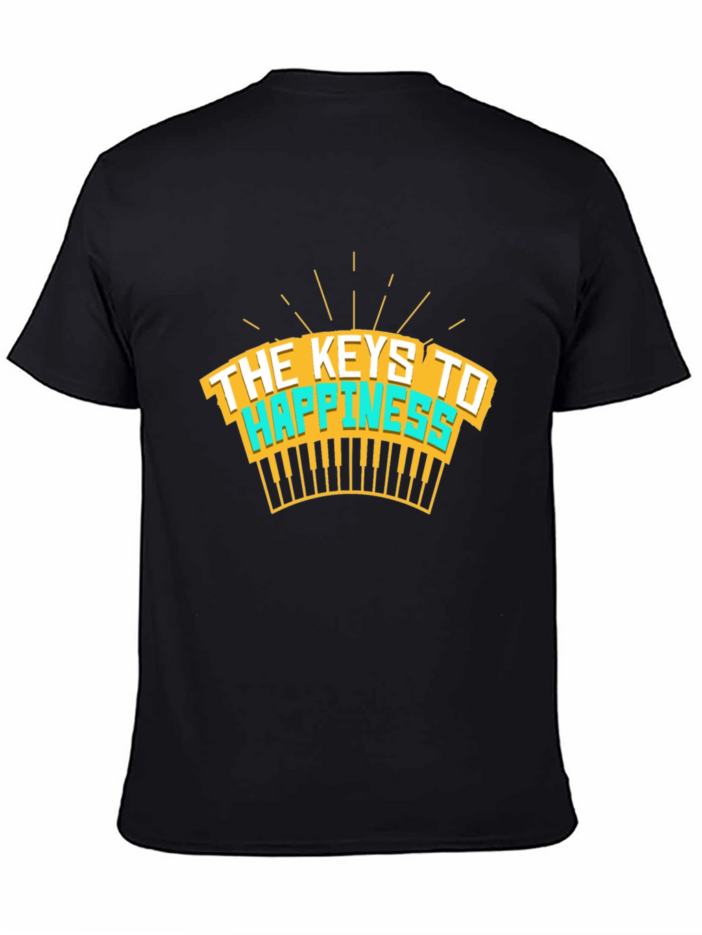 The Keys To Happiness T-Shirt - Musical Design