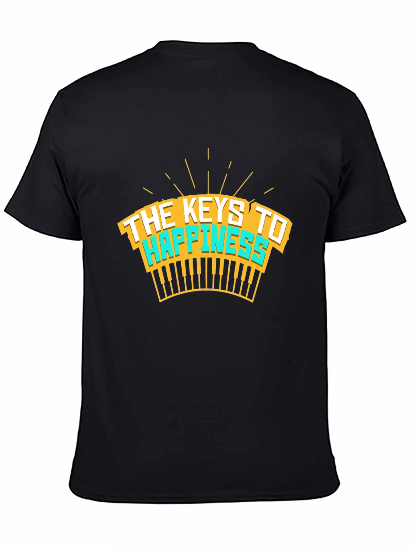 The Keys To Happiness T-Shirt - Musical Design