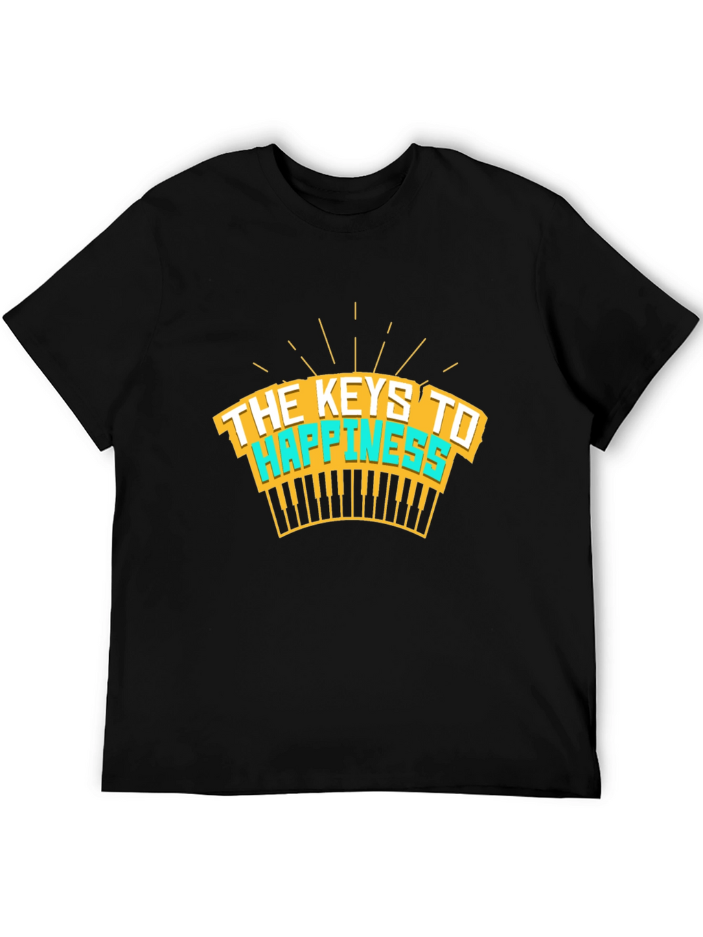 The Keys To Happiness T-Shirt - Musical Design