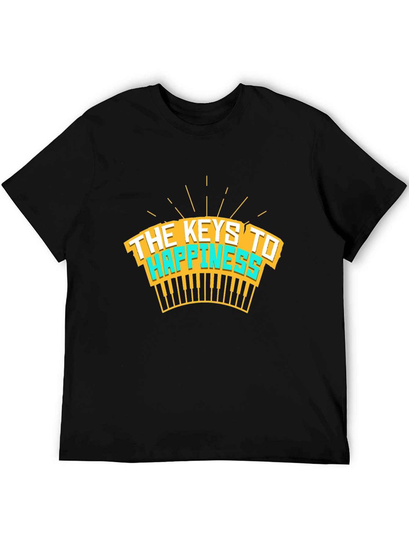 The Keys To Happiness T-Shirt - Musical Design