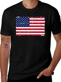 USA Flag Graphic Print T-Shirt