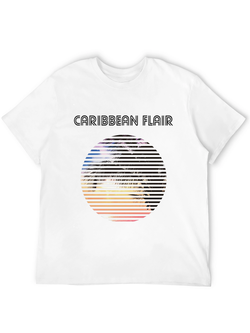 Caribbean Flair T-Shirt - Tropical Palm Tree Graphic Tee