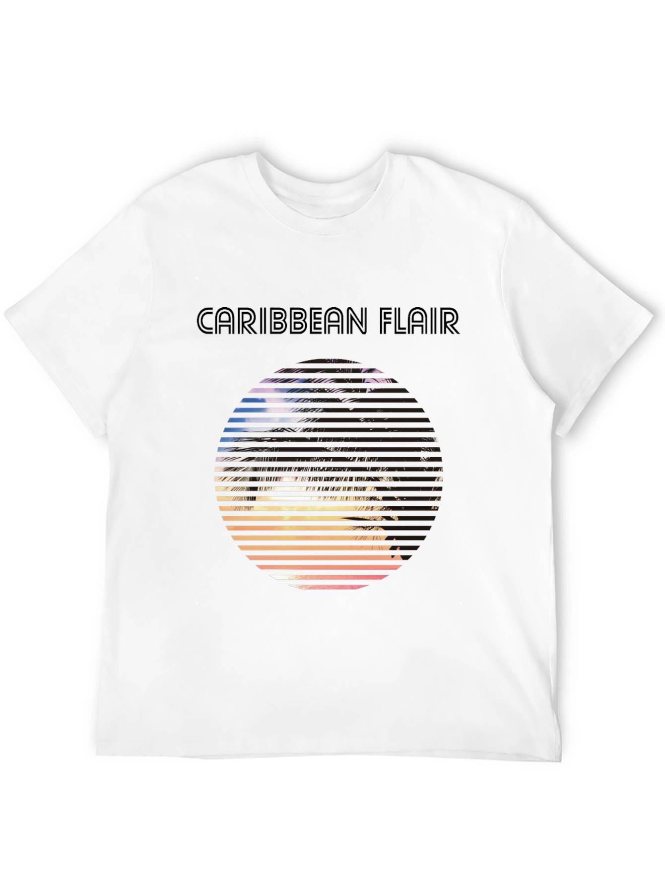 Caribbean Flair T-Shirt - Tropical Palm Tree Graphic Tee