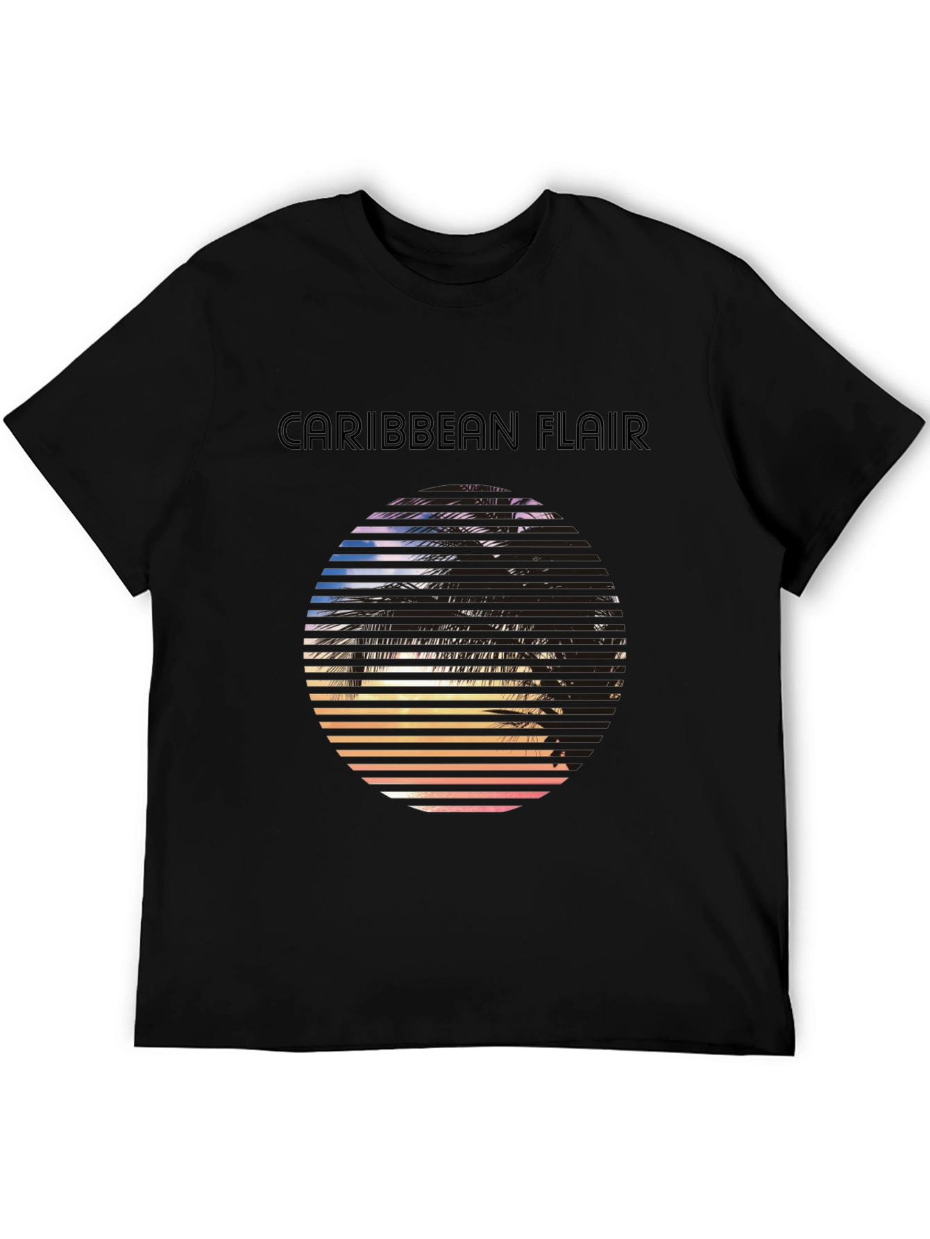 Caribbean Flair T-Shirt - Tropical Palm Tree Graphic Tee