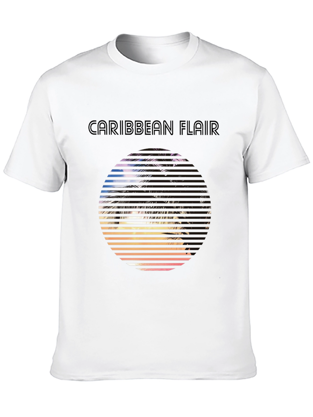 Caribbean Flair T-Shirt - Tropical Palm Tree Graphic Tee