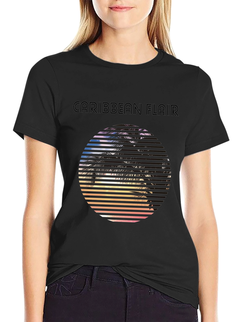 Caribbean Flair T-Shirt - Tropical Palm Tree Graphic Tee