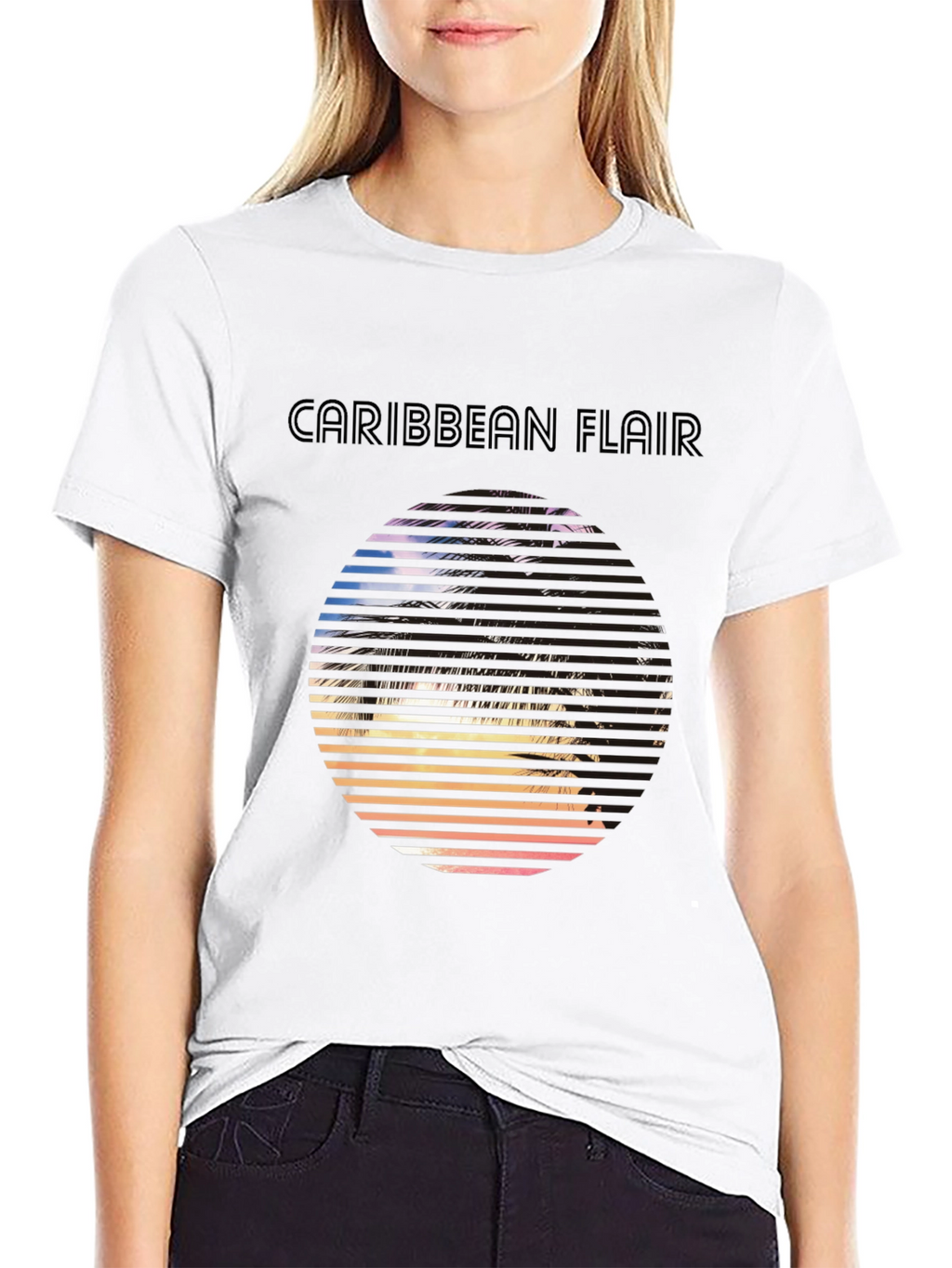 Caribbean Flair T-Shirt - Tropical Palm Tree Graphic Tee