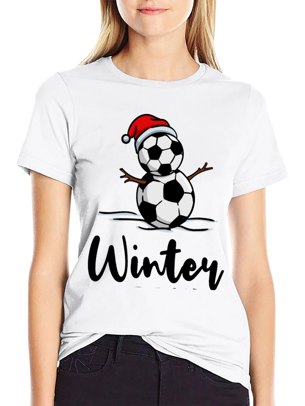 Winter Soccer Snowman T-Shirt