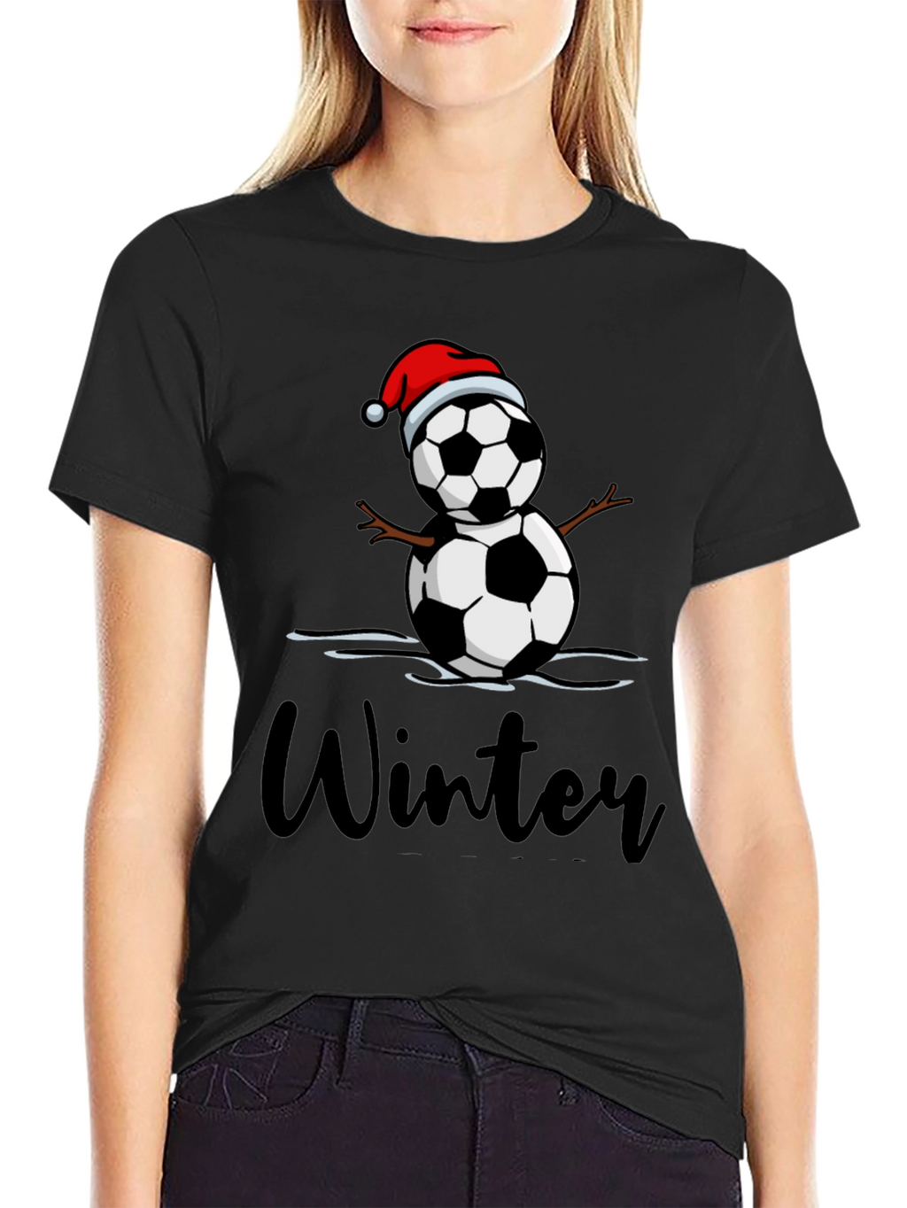 Winter Soccer Snowman T-Shirt