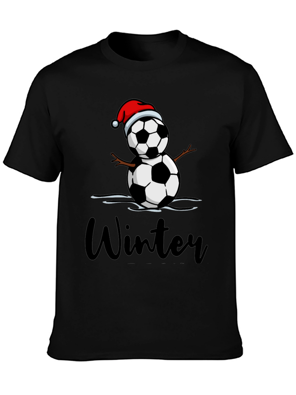 Winter Soccer Snowman T-Shirt