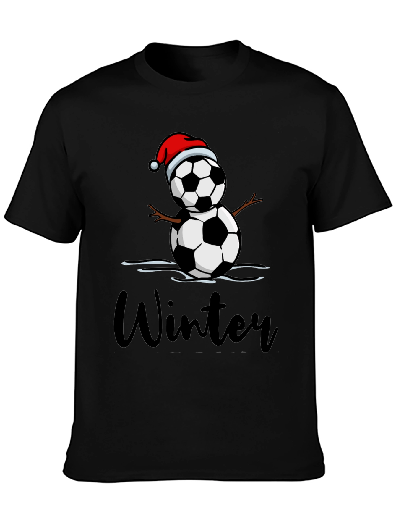 Winter Soccer Snowman T-Shirt