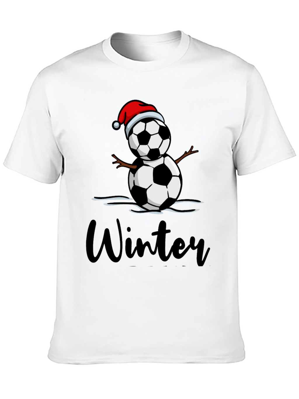 Winter Soccer Snowman T-Shirt