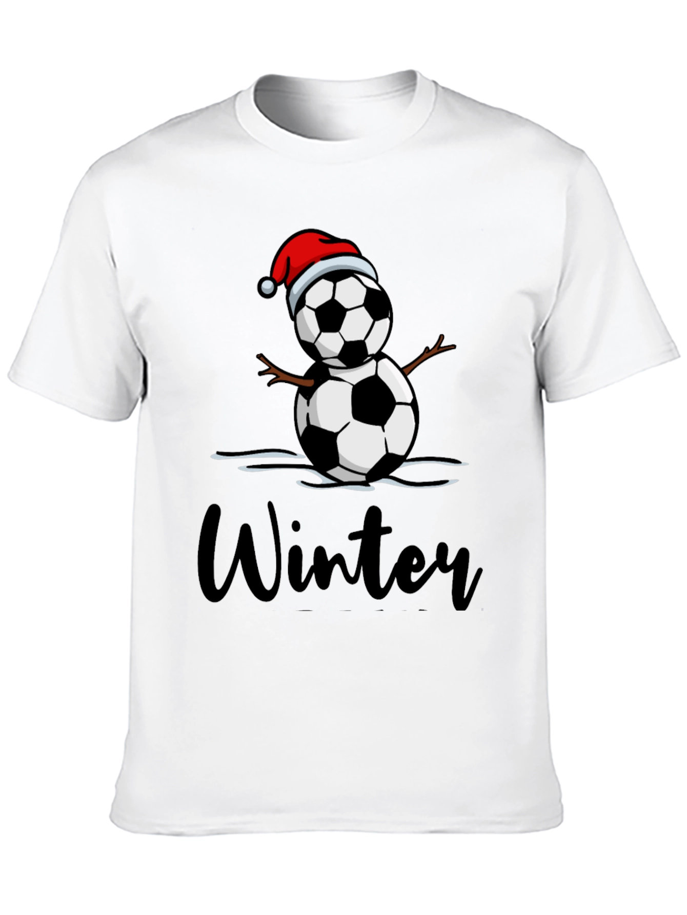 Winter Soccer Snowman T-Shirt