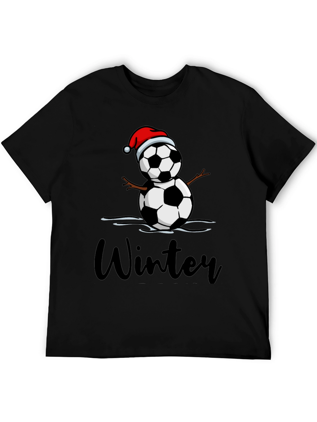 Winter Soccer Snowman T-Shirt