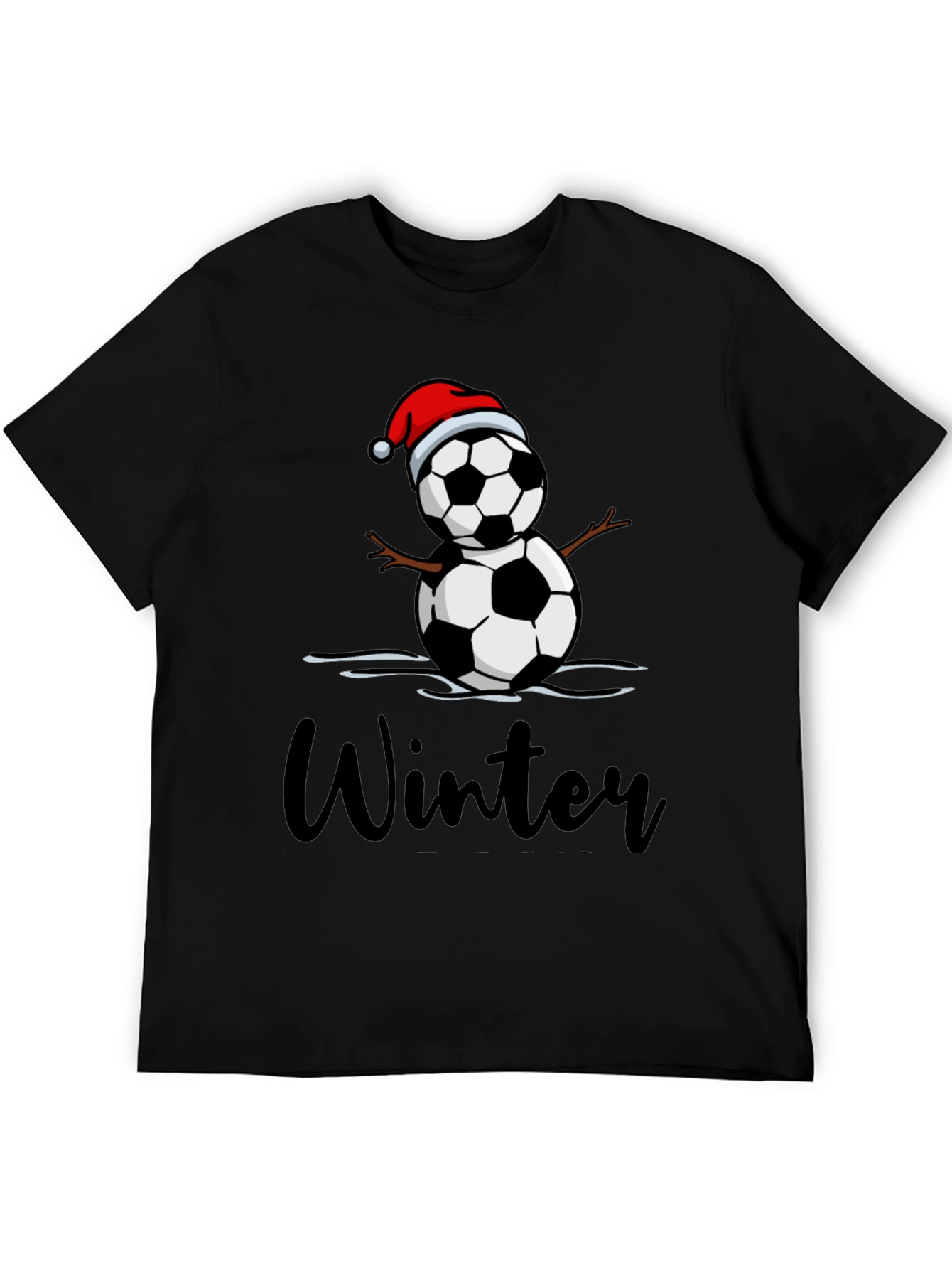 Winter Soccer Snowman T-Shirt