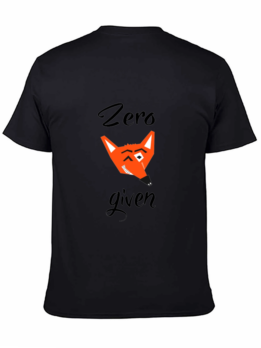 Zero Fox Given Black T-Shirt Graphic Tee Mens