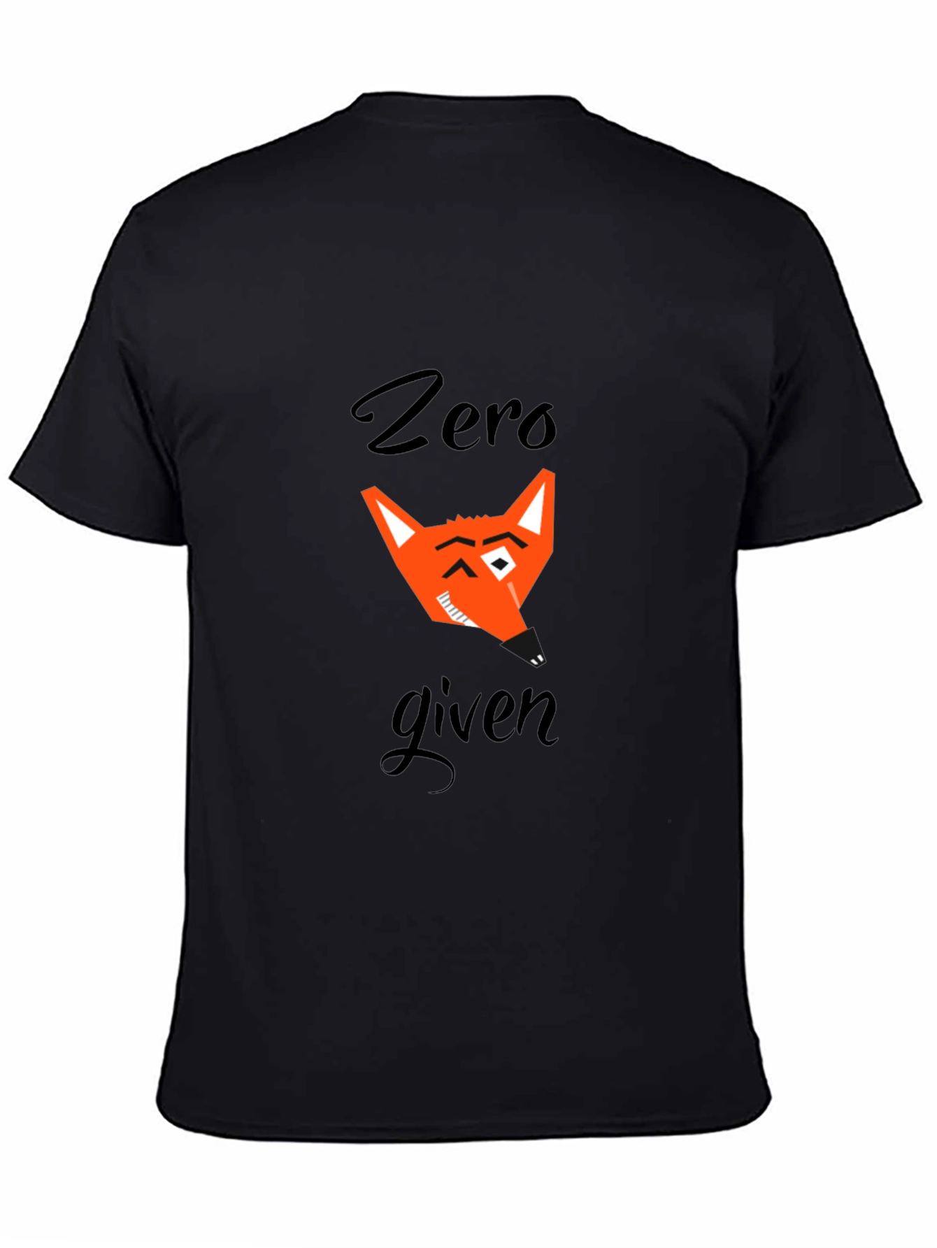 Zero Fox Given Black T-Shirt Graphic Tee Mens