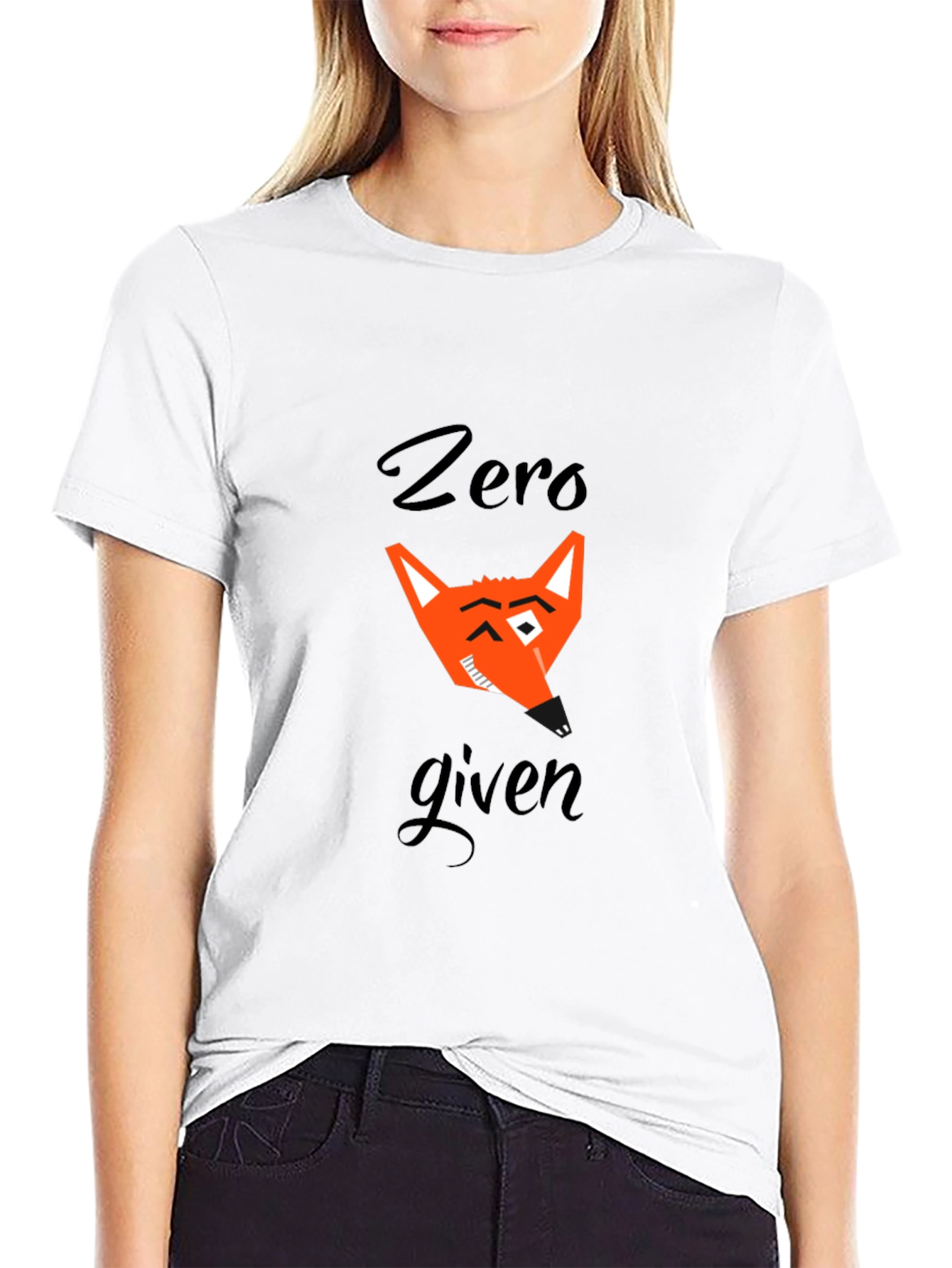 Zero Fox Given Black T-Shirt Graphic Tee Mens