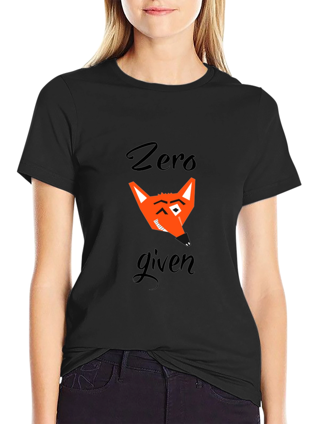 Zero Fox Given Black T-Shirt Graphic Tee Mens