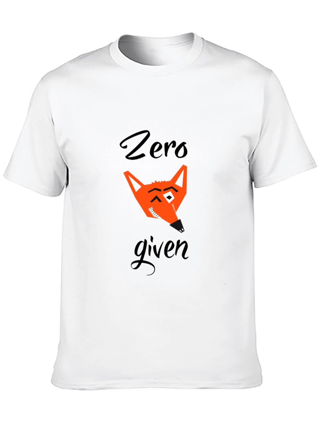 Zero Fox Given Black T-Shirt Graphic Tee Mens