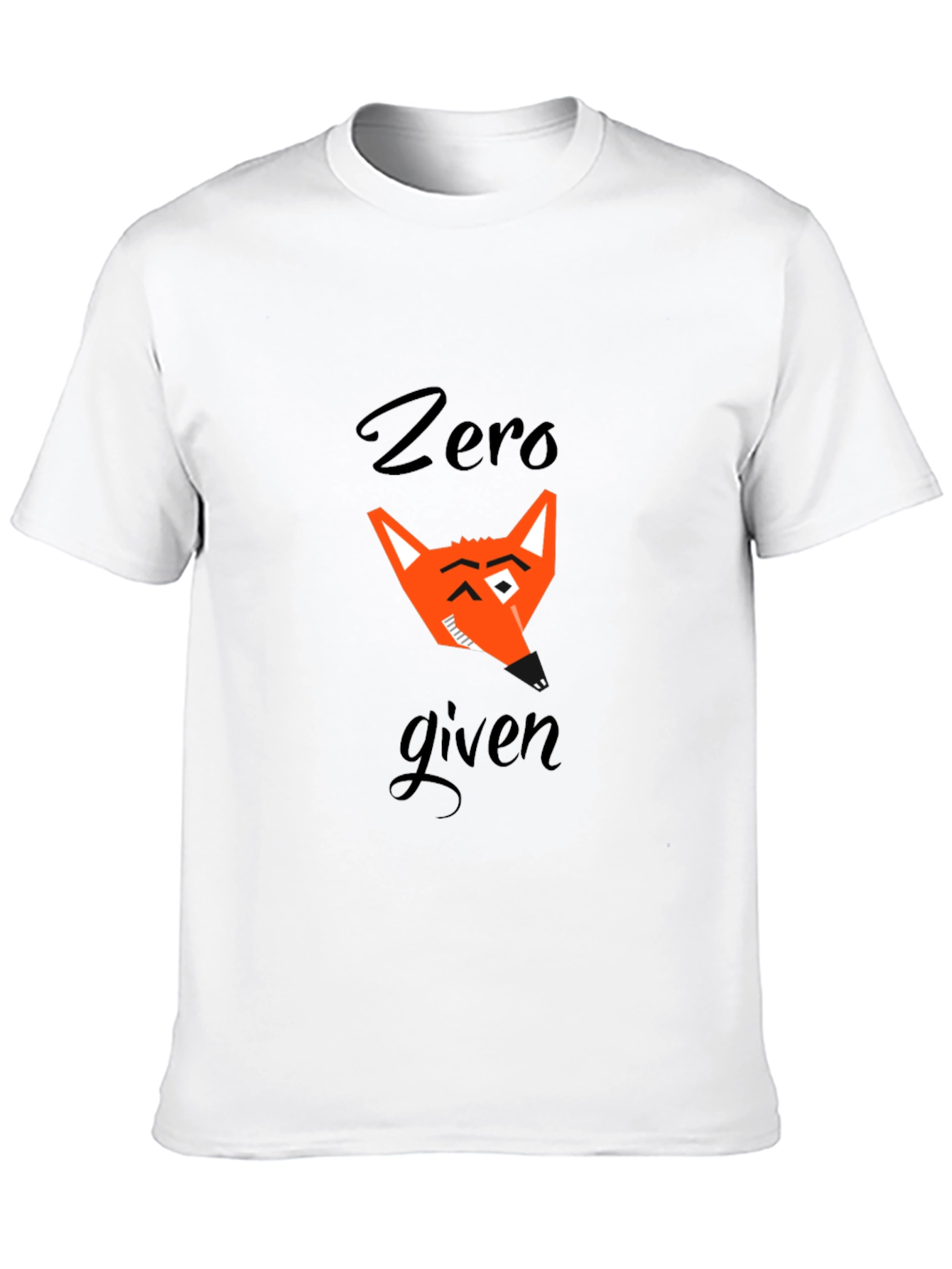 Zero Fox Given Black T-Shirt Graphic Tee Mens